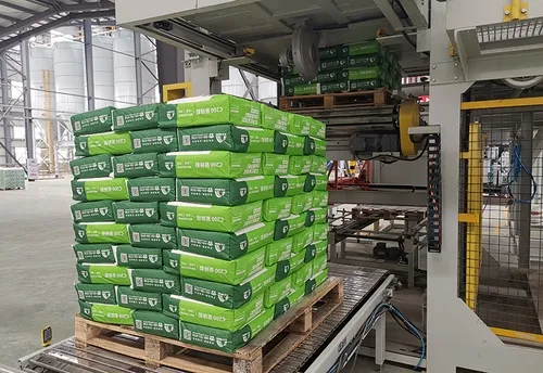 Paletizador automático para bolsas de mortero