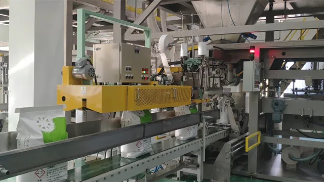Máquina de ensacado y paletizado de formiato sódico en una empresa de productos químicos orgánico en  Wuhan, China (800 bolsa/hora)